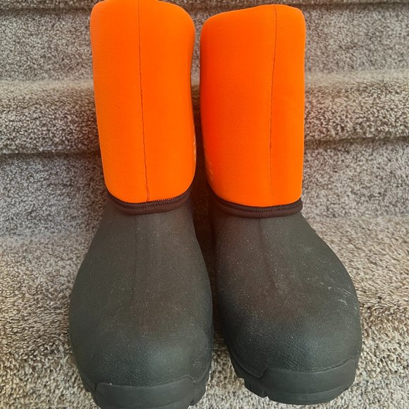 Muck Boots Men's Orange/Black Fabric Arctic Insulated  Waterproof Boots. - Picture 2 of 11